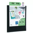 Esitekansio etutaskulla 40-osainen PP musta - Kansiot - 46124 - 1