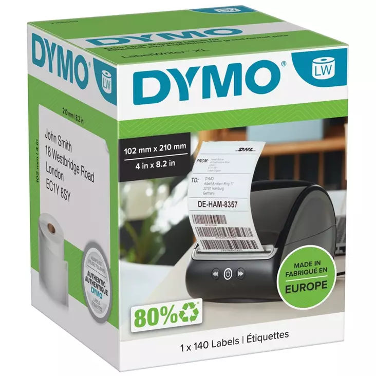 Lähetystarra DYMO LabelWriter DHL 102 x 210 mm /140 - Dymo tarrakirjoittimet ja tarrateipit - 254084 - 1