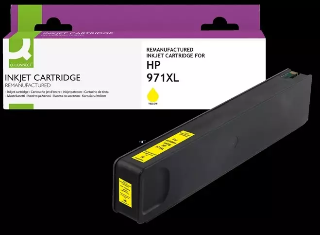 Mustekasetti Q-CONNECT HP CN628A 971XL keltainen 7,2K - HP mustesuihkupatruunat - 394954 - 1