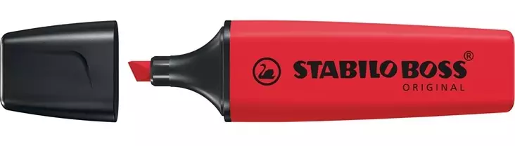 Korostuskynä STABILO BOSS REALRED punainen - Korostuskynät - 454544 - 1