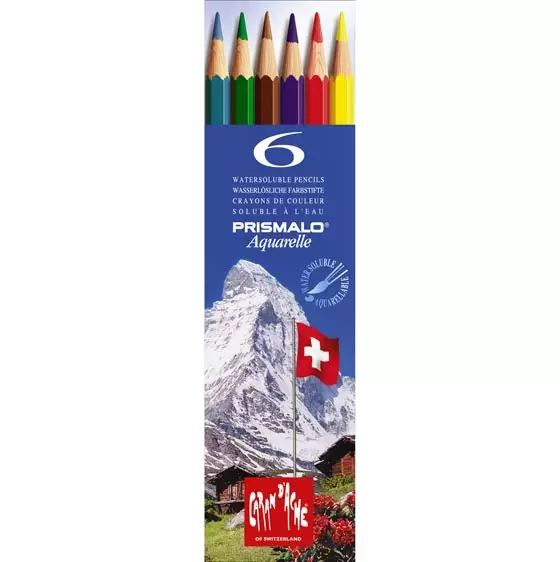 Akvarellikynä CARAN DACHE Prismalo 6vär - Taidekynät - 52764 - 1