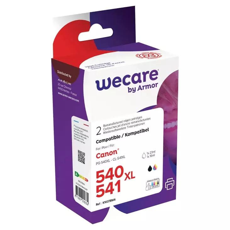 Wecare Canon PG-540XL/CLI-541XL mustesuihkupatruuna 4-väri - Canon mustesuihkupatruunat - K10378W4 - 1