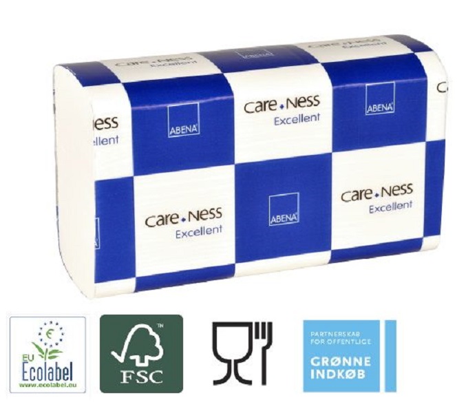 Abena CARE-NESS Excellent käsipyyhe 2 krs. Z-taitto 4000arkkia/ltk - Käsipyyhkeet - 114014 - 1