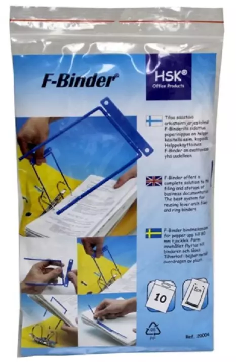 Arkistohaarukka F-binder sininen 10kpl - Arkistointi - 20004 - 1
