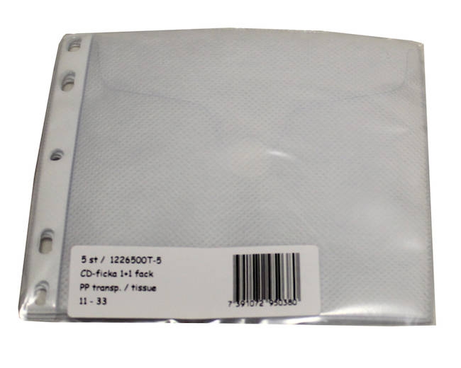 CD-kansiotasku 2:lle. pehmustettu 5kpl/pkt - Kansiotaskut - 111334 - 1