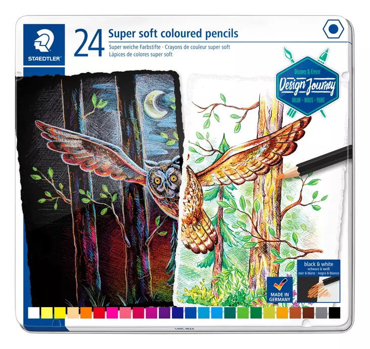 Coloured pencil Super Soft in box (24) - Värityskynät - STA149CM24 - 1