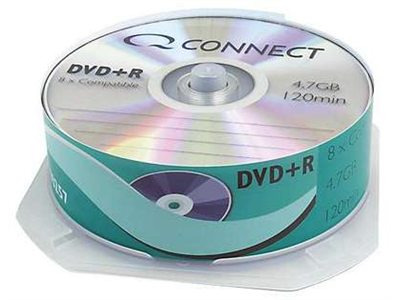 DVD+R Q-Connect 4.7GB spindle/25 - Muistitikut, CD-, DVD-levyt - 393624 - 1