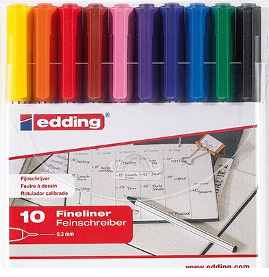 EDDING KUITUKYNÄ 89/10-VÄRIN SARJA - Merkkauskynät, -tussit - 70444 - 2