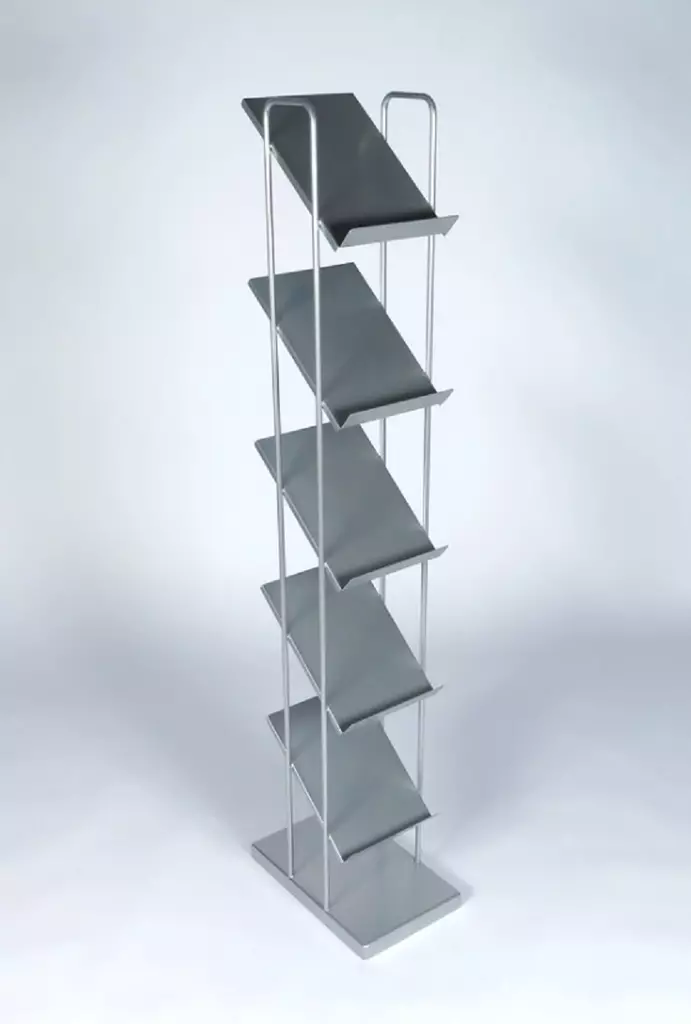 Esiteteline lattiamalli 5 tasoa hopea - Infotaskut, julistekehykset - 43900014 - 1