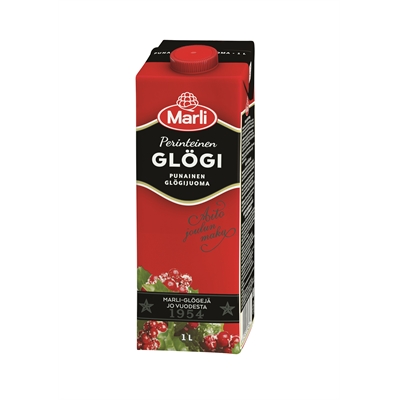 Glögi Marli 1 l - perinteinen punainen glögijuoma lämpimänä tai kylmänä - Vedet, virvoitusjuomat ja mehut - 493694 - 1
