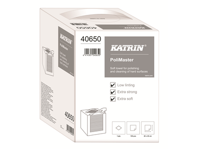 Kuitukangaspyyhe Katrin Polimaster valkoinen - Suojaliinat, pefletit, kasvopyyhkeet - 206194 - 1