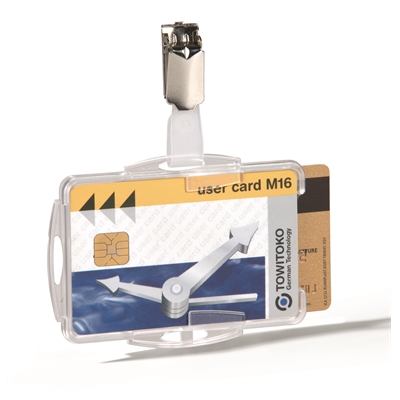 Kulkukorttikotelo Durable 8218 kahdelle kortille, 25 kpl - Nimikortit, kongressineulat, kaulanauhat - 275554 - 2