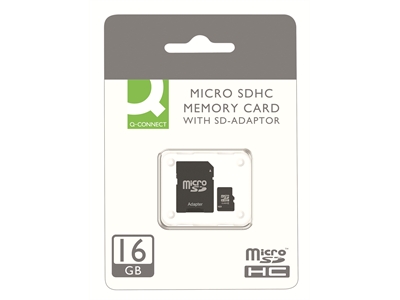 Muistikortti Q-Connect Micro SDHC 16 GB Class10 - Muistitikut, CD-, DVD-levyt - 393574 - 1