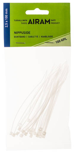 Nippuside AIRAM 2,5x100mm - Toimistoteipit, teipinkatkojat - 1321404 - 1