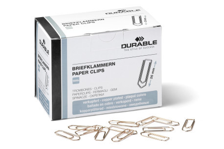 Paperiliitin 26mm 1000kpl - Paperiliittimet,-puristimet,liitinrasiat - DU120524 - 1