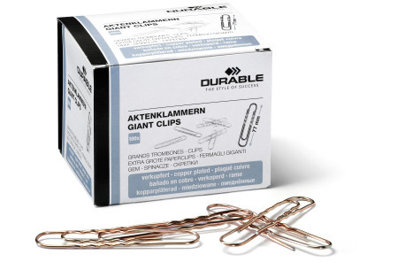 Paperiliitin 77mm kupari 100kpl - Paperiliittimet,-puristimet,liitinrasiat - DU121324 - 1