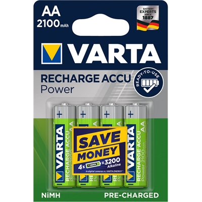 Paristo ladattava AA Varta Power Accu HR06/4 - Paristot, varavirtalähteet - 252054 - 2