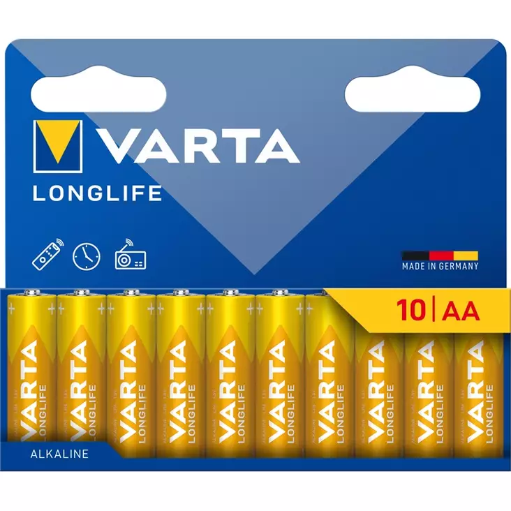 Paristo Varta Longlife AA LR6/10KPL - Paristot, varavirtalähteet - 252064 - 3