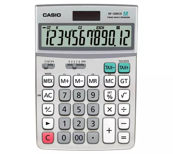 Pöytälaskin Casio DF-120ECO - Pöytälaskimet - 60504 - 1