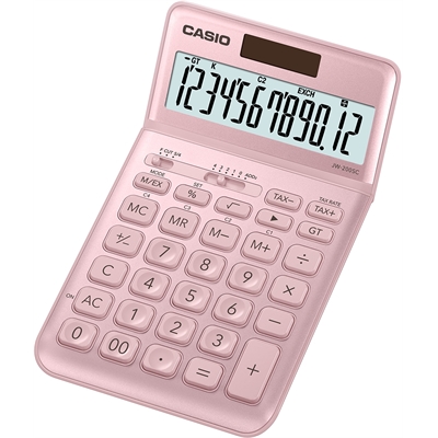 Pöytälaskin Casio JW-200SC-PK vaalean punainen - Pöytälaskimet - 387114 - 1
