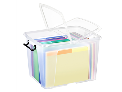 Säilytyslaatikko Strata kannella 40l läpinäkyvä - Säilytyslaatikot, -kuutiot - 283704 - 1
