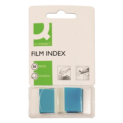 Teippimerkki Q-Connect 25x45mm sininen 50 merkkiä - Teippimerkit, merkkaajat - 631194 - 2
