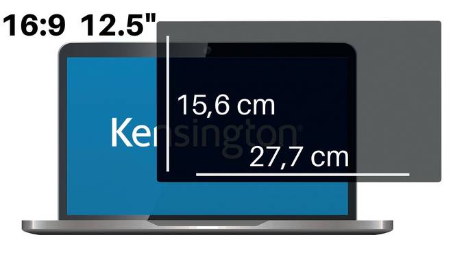 Tietoturvasuoja Kensington 2-way 12.5" Wide 16:9 - Häikäisy- ja tietoturvasuojat - 393034 - 1