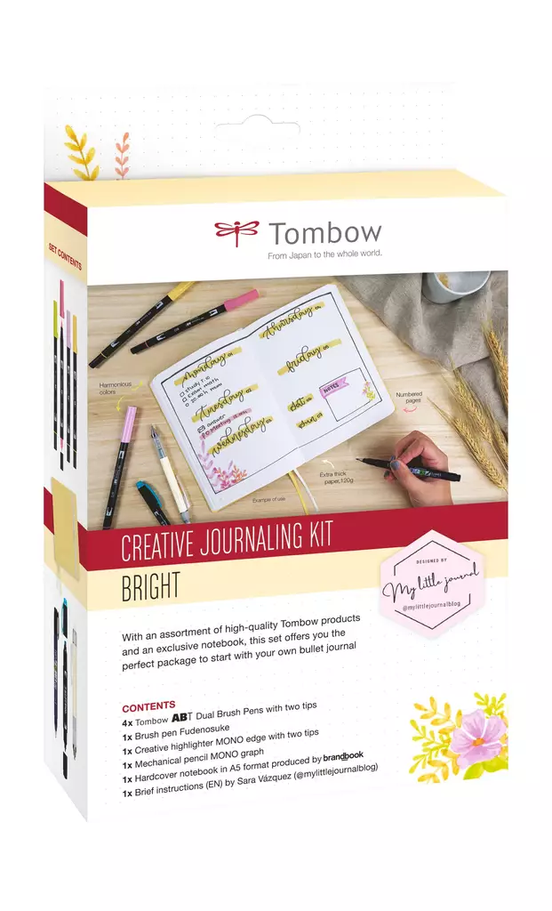 Tombow Creative Journaling Kit Bright - Piirustus- ja luonnoslehtiöt - TOM15044 - 1