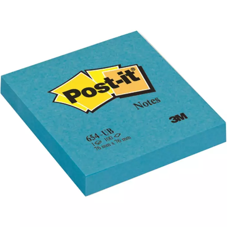 Viestilappu Post-it 654 76x76mm ultrasininen - Viestilaput, muistilaput, kuutiot - 236514 - 1