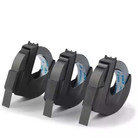 Kohokirjoitinteippi DYMO 9 mm x 3 m musta /3 - Dymo tarrakirjoittimet ja tarrateipit - 61815 - 2