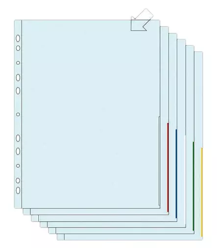 Signaalitasku A4 PP 120 mic appelsiinipinta valkoinen /100kpl - Kansiotaskut - 85525 - 1