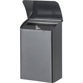 Metallinen postilaatikko lukollinen, musta, 18x29x42cm - Kiinteistövarusteet - 55465 - 2