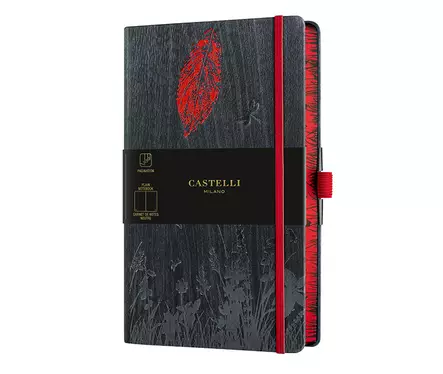 Muistikirja Castelli 13x21cm 224sivua blanko Foresta Leaf - Muisti- ja konttorikirjat - 11645 - 1