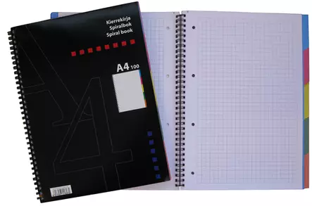 Muistikirja/hakemisto A4/200s.ruudut 7x - Muisti- ja konttorikirjat - 6155 - 1