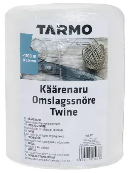 Pakettinaru 1 kg 1100m /1-säik valkoinen - Pakkaus- ja postitustarvikkeet - 105015 - 1