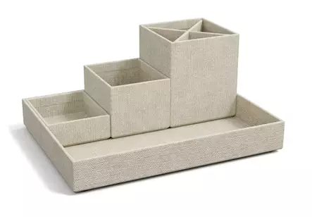 Säilytysrasiat Bigso Lena C55 pellava 4 kpl - Kynätelineet - 454505 - 1