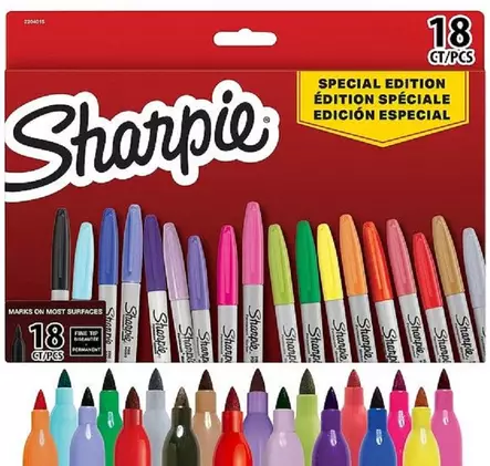 Sharpie Fine Tip Special Edition 18kpl värilajitelma - Merkkauskynät, -tussit - 2204015 - 2