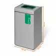 DURASORT® 55L kierrätettävien materiaalien keräysastia vihreä lasille - Paperikorit, roskakorit - 321405 - 2