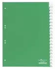 Hakemisto muovia A4 1-20 vihreä - Hakemistot, rekisterit - 622305 - 1