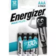 Paristo Energizer Max Plus Alkali AAA/4kpl - Paristot, varavirtalähteet - 89805 - 1
