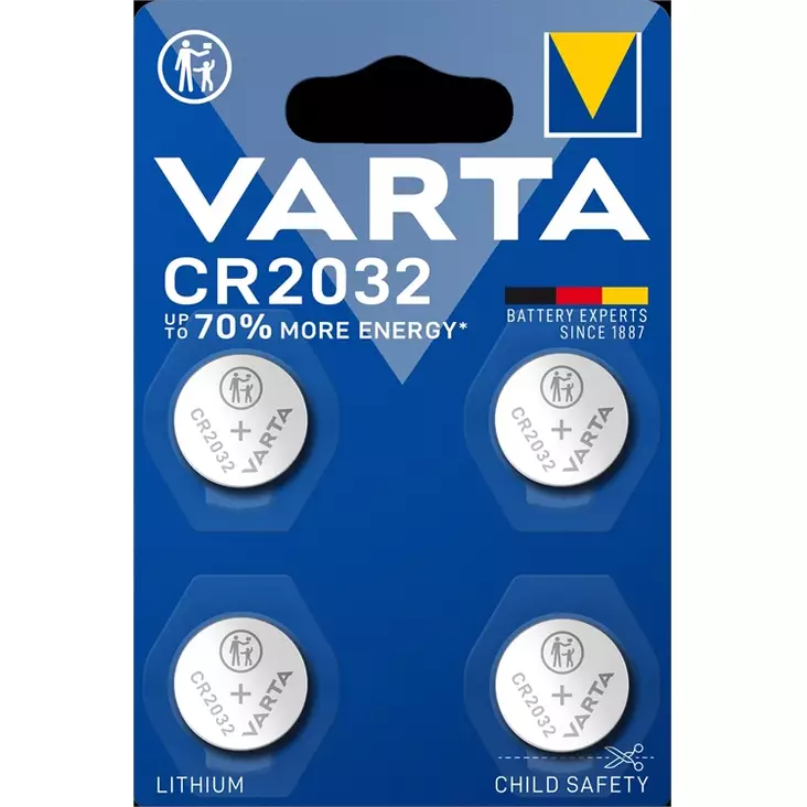 Paristo Varta Lithium Coin CR2032 /4KPL - Paristot, varavirtalähteet - 395065 - 1