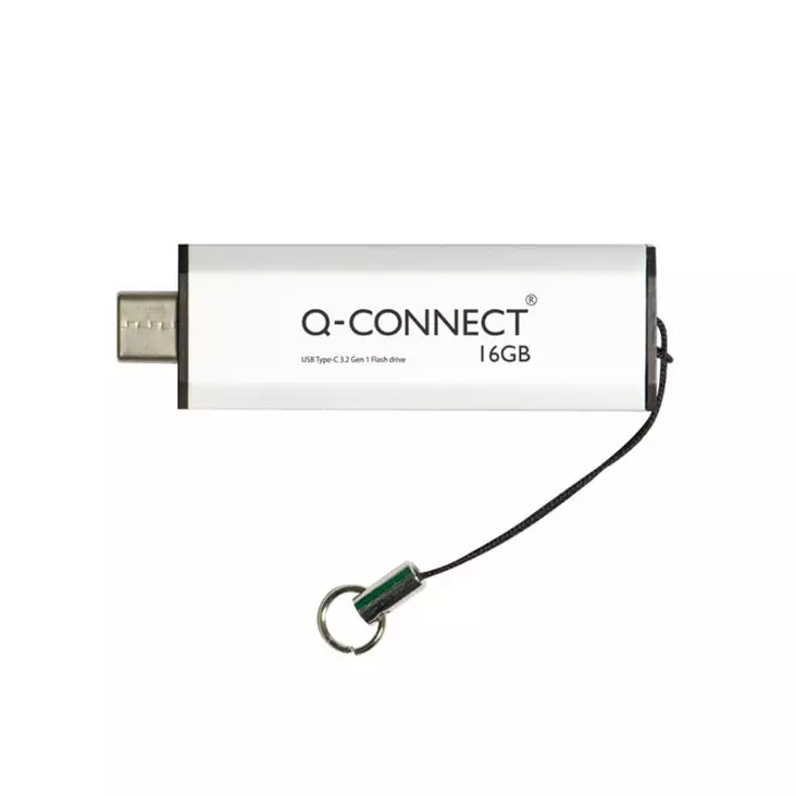 Muistitikku Q-Connect USB-C Gen 3.2 16GB - Muistitikut, CD-, DVD-levyt - 395095 - 1