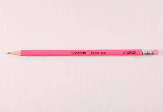 Lyijykynä Stabilo Swano 4907/R HB kumipää fluore pinkki /12kpl - Lyijykynät - 49725 - 1