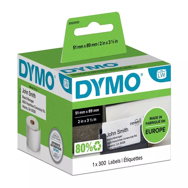 Käyntikortti DYMO LabelWriter 51 x 89 mm /300 - Dymo tarrakirjoittimet ja tarrateipit - 64035 - 1