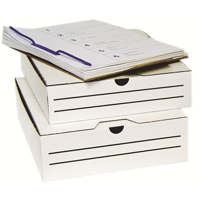 Arkistolaatikko +levy A4/8cm miniaaltopahvi valkoinen - Arkistointi - 200005 - 2