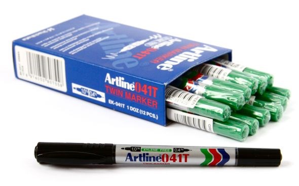 Artline 041T Twin Marker Vihreä - Merkkauskynät, -tussit - ART004105 - 1
