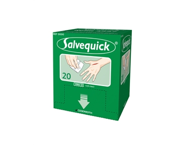 Haavapyyhe Salvequick/20 kpl - Ensiapu, työsuojaus ja työterveys - 270015 - 1