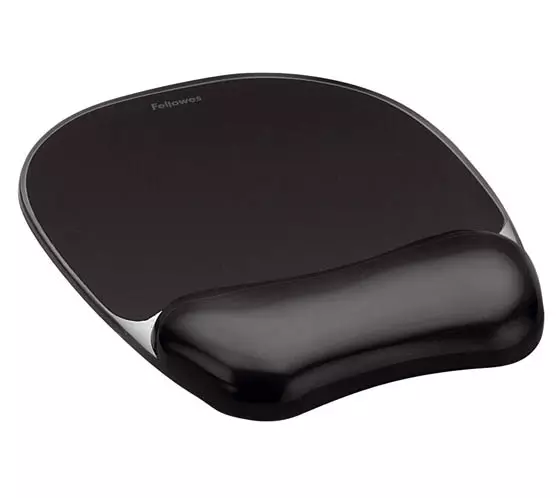 Hiirimatto rannetuella Fellowes Crystal geeli musta - Hiirimatot ja -alustat - 60275 - 1