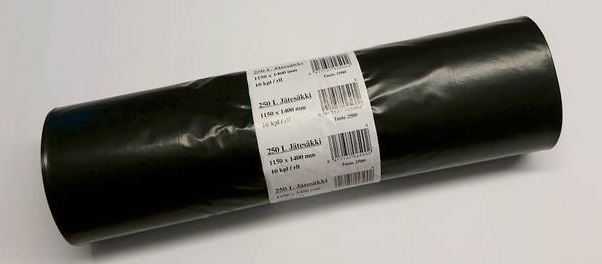 Jätesäkki 250L 10kpl/rll 0,06mm remonttisäkki - Jätepussit- ja säkit - 157335 - 1