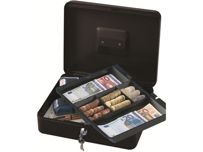 Kassalipas Q-Connect330X235X90 musta - Kassalippaat, parkkikiekot, lukot, ym. - 267315 - 1